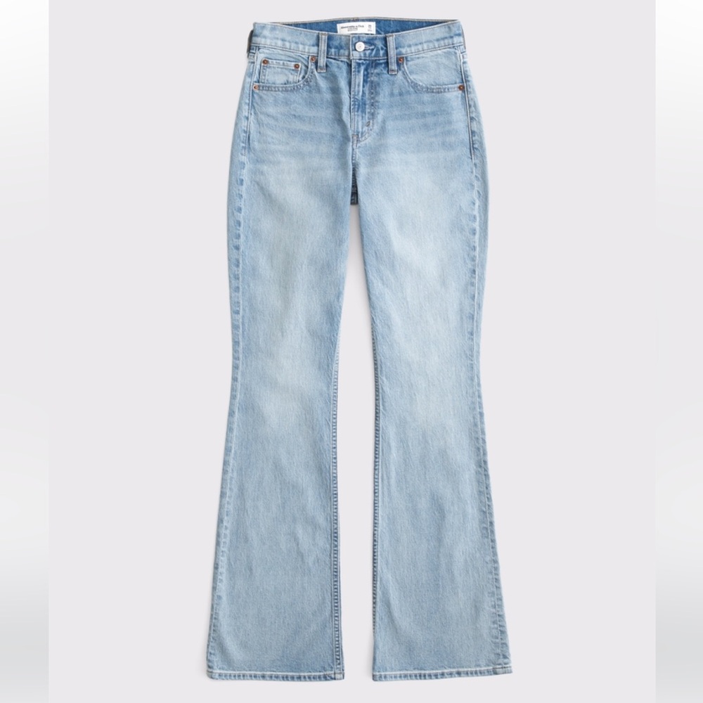 Abercrombie Curve Love High Rise Bootcut Jean Light Wash